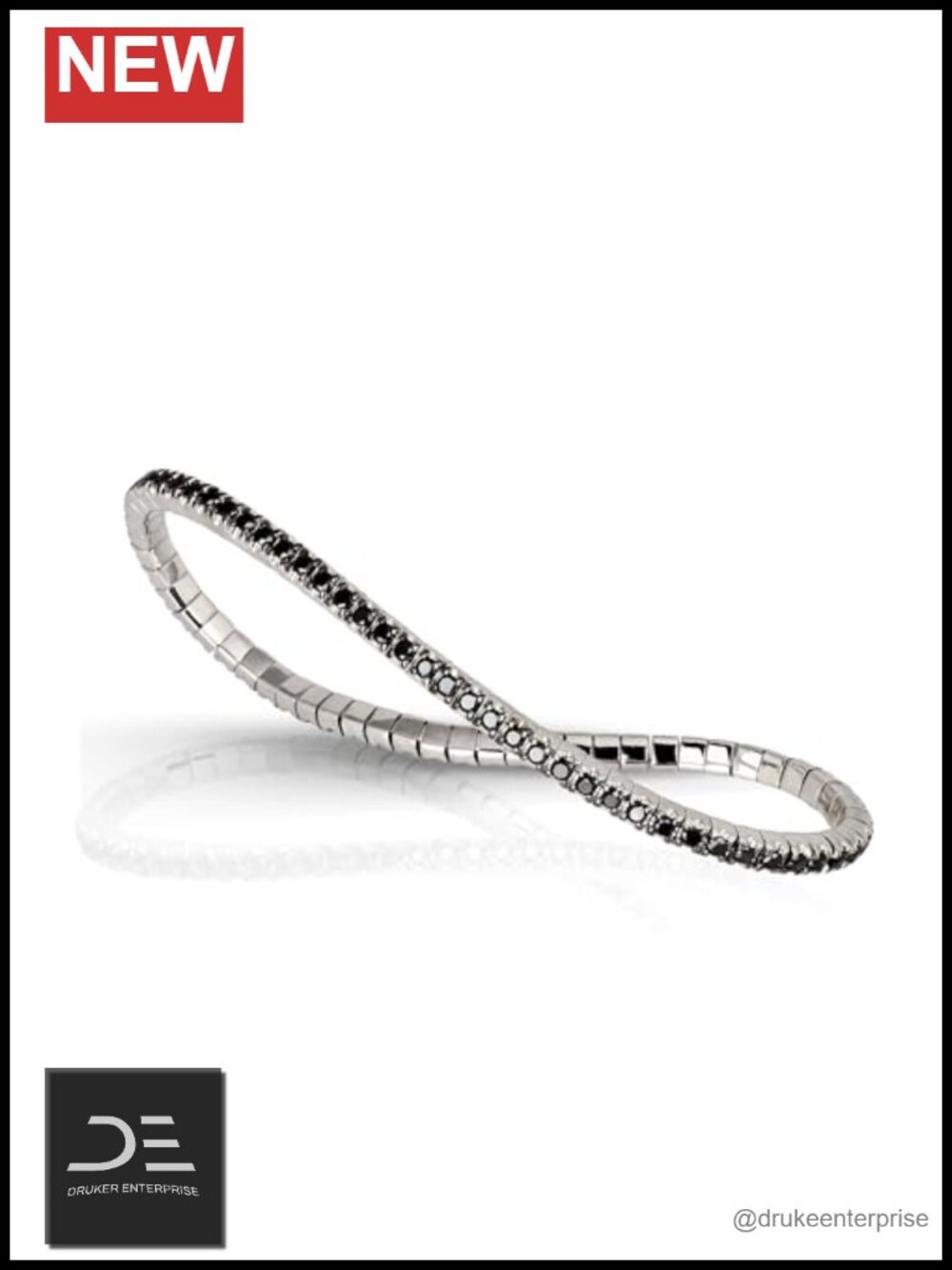 925 Sterling Silver Tennis Bracelet 3mm Cubic Zirconia Stretch